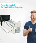 Replacement Icemaker For Frigidaire Refrigerator Models 218226700 218699501 218713500 240352401 with smiling person