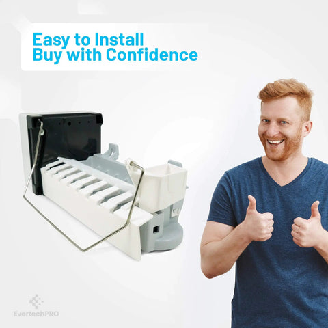 Replacement Icemaker For Frigidaire Refrigerator Models 218226700 218699501 218713500 240352401 with smiling person