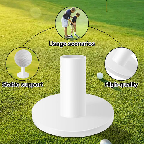 Durable Rubber Golf Tees 8 Pack Mixed Sizes For Mats And Driving Range Indoor And Outdoor Practice Tees White Built Tough