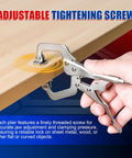 Six Pack Six Inch Locking C Clamps Set With Beefy Grip Locking Pliers Adjustable Clamp Quick Release Swivel Pads in use