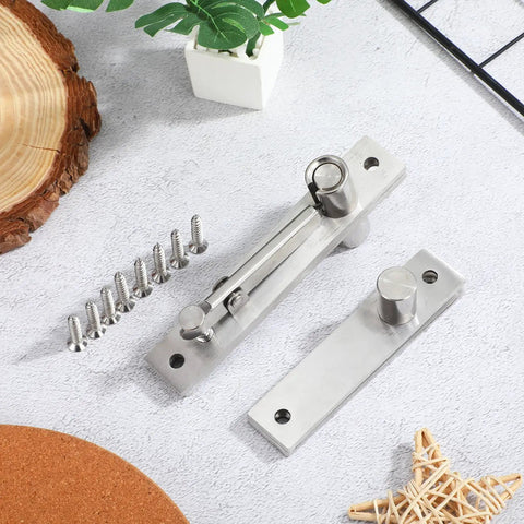 Real Deal Heavy Duty Invisible Door Hinges Rotating 360 Degrees Smooth And Silent For Bookcases Concealed Pivot Hardware showing components and screws.