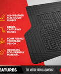 Built Tough Heavy Duty Trimmable Cargo Mat Liner With Deep Traction Grips For Dirt Defying Protection And Spill Proof Coverage In Classic Black For Cars Trucks And Suvs, featuring all-weather rubber design.