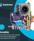 Pressure Switch For Electric Water Pumps 30 To 50 PSI Preset One Quarter Inch FPT Connection With 18 NPSF Threads Easy Install Pump Control For Home And Farm Model 60043 Ready To Install, side view showcasing internal components