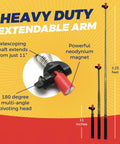 39 Inch Telescoping Magnetic Pickup Tool With Neodymium Magnet, Retractable Grabber For Nails Bolts And Metal Debris, Ultra Strong Heavy Duty Extendable Arm, Anti Rust Design, Handy Magnetic Picker Upper For Hard To Reach Pieces.