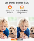 Comparison of image quality in 2K vs 1080P from Pan Tilt 2K Indoor Camera With Thermometer Hygrometer And Hub Mini All In One Smart Home Surveillance Kit