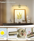 Sleek Antique Bronze LED Picture Light With Swing Arm For Artwork 24.4 Inch Long 14W 70W Equivalent Warm White 3000K Hardwired