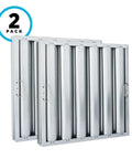 Two Pack Aluminum Hood Filter For Restaurant Exhaust Hoods Premium Baffle Grease Filter 19.5 Inch Square Fits
