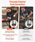 Comparison of hardened 9CrSi die use in Ratchet Pipe Threader Kit With 7 Dies From 3/8 NPT To 2 NPT versus carbon steel die.