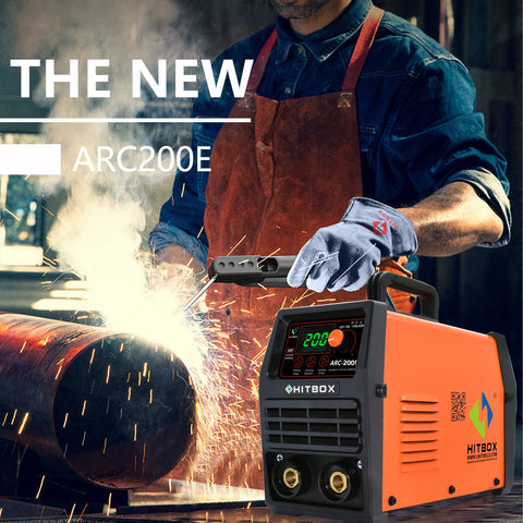 Welder using 200 Amp Dual Voltage MIG TIG Welder 2 In 1 With Lift TIG Capability LCD Digital Display Portable Stick Welder