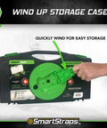 14FT Ratchet Tie Down Straps 4 Pack Featuring Savage 500 Pound Safe Working Load And Quad Winder Design For Pickup Truck storage case with winding handle.