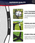 7x7 Ft Extra Large Baseball And Softball Training Net With Batting Tee, Heavy Duty Steel Frame, Knotless Polyester Mesh