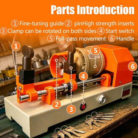 Heavy Duty Metal Cutter 110V For Hardware Stores With Brass Motor Polishing Brush And Fine Needle Guide machine parts