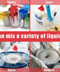 Four uses of Three Pack 11 Inch Helix Paint Stirrer For Drill Easy Epoxy Concrete Resin And Paint Mixer Attachment Silicone Paddle Stirrer.