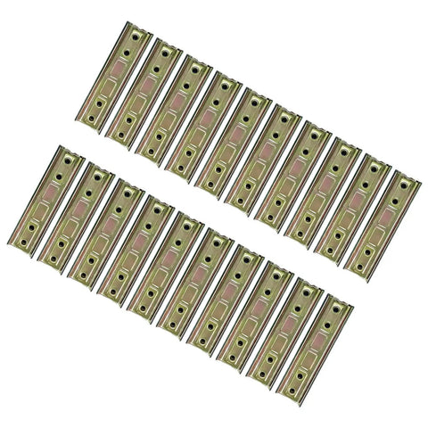 20 Pack Heavy Duty Metal Couch Connectors For Modular Sofa Sets, steel linkage clips arranged in two rows.