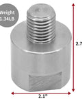 Top Shelf Woodworking Lathe Headstock Spindle Adapter Converts One And One Quarter In X Eight Tpi To One In X Eight Tpi For Fast Chuck Swaps, heavy steel, weight 1.34LB, 2.75in tall, 2.1in wide