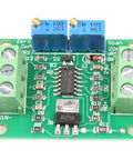 Voltage To Current Converter Module 0-10V To 4-20mA Signal Output With Adjustable Current Range, green circuit board close-up