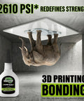 Fast Grab Super Glue For 3D Printing And DIY Projects, 1oz Plus 1g Kit, bonding demonstration holding elephant to ceiling