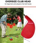 Oversized Plastic Head Golf Set For Backyard Play With 2 Steel Shaft Chipping Clubs 36 Inch Length Durable Foam Ball Hitters