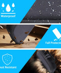 Hard Travel Case For Anker 25,000mAh 165W Power Bank And Prime 26,250mAh 140W USB C Laptop Charger showing water, dust, and fall protection