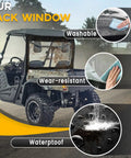 Soft Rear Windshield For UTV 500 700 With Zipper Back Window Open Close Replacement For Hisun Massimo Axis installed on UTV