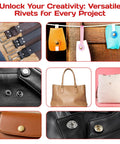 Various leather goods repaired with All In One Leather Rivets And Snaps Tool Kit With Heavy Duty Press Pliers