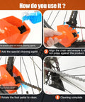 Step-by-step use of Soak Action Bike Chain Cleaner That Delivers Deep Clean In Minutes, No Assembly, Ready To Use, All In One MTB And Road Bike Chain Cleaner For Quick, Mess Free Maintenance.