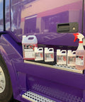 50 Touchless One Step Car Wash Detergent Concentrate 32 Oz With Heavy Degreasing Power And Traffic Film Remover Biodegradable Auto Foam Cleaner For Cars Trucks And Tractors No Brushing Required on purple semi truck