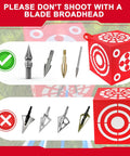 Red 3D Foam Archery Target With Six Sided Dice Cube Lightweight 13 Inch Square Block With Handle Backyard Practice Target Easy Arrow Removal Self Recovery XPE Foam For Quick Arrow Pull with notches, surrounded by arrow tips.