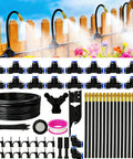 5/16 Inch Drip Irrigation Kit 100ft High Flow Garden Watering System With 16 Bendable 360 Degree Brass Misting Nozzles displayed