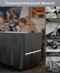 Pizza Oven Cart Table Cover For Outdoor Grills 53 X 26 X 28 In Heavy Duty 600D Weather Resistant Fabric With Drawstring