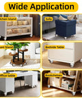 Multiple furniture pieces fitted with 1 Inch Heavy Duty Caster Wheels Set Of 4 With Brakes 100 Lb Capacity Swivel Furniture Casters.