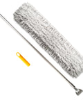 Workhorse Commercial Dust Mop 48 Inch with sturdy aluminum handle and reusable washable cotton head for hardwood tile laminate floors.