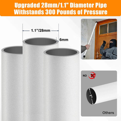Adjustable Sliding Door Security Bar 17 To 51 Inches For Patio Doors And Windows, Heavy Duty Childproof Safety Bar For Apartments