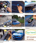 Installation process of 2 Pack Quick Release Hood Pin Kit Universal Fit 2.44 Inch Diameter Aluminum Alloy And Stainless Steel Latch Push Button Lock Clips For Auto Cars Black Pro with highlighted steps.