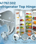 Top Door Hinge Replacement For 241761302 Fits Most Fridge Models Including Side By Side And Top Freezer, High Quality, Easy Install, Durable Refrigerator Hinge Bracket For Worn Or Damaged Upper Hinge
