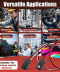 6 images showing uses of 8 Pcs IR Break Beam Sensor Kit With 5mm LEDs Counting Module in mechanical, auto repair, logistics, and printing sectors.