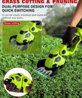 Person using 2-In-1 Cordless Grass Shears And Hedge Trimmer With A 5.3-Inch Blade for garden maintenance on grass