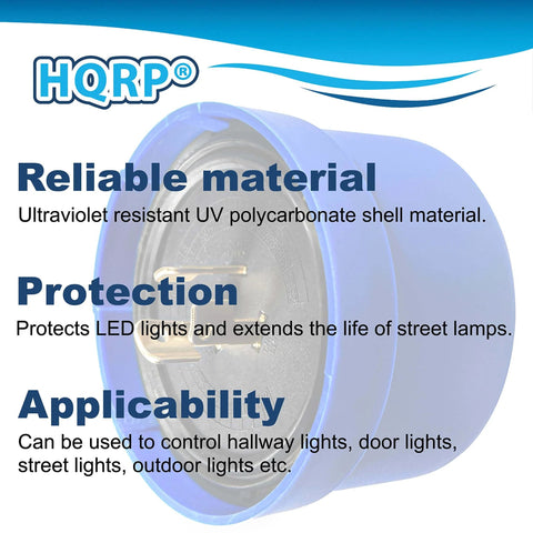 Outdoor Photocell Light Sensor Switch Dusk To Dawn Auto Control Twist Lock Plug in blue UV polycarbonate shell