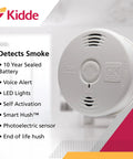 Wire-Free Interconnect Photoelectric Smoke Alarm With 10-Year Lithium Battery, Voice Alert, and 85-Decibel Alarm in room