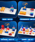 Kids Electronics Exploration Kit With Over 671 Circuit Projects And Physics Experiments, board stages for ages 3-12