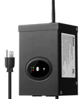Smart Low Voltage Landscape Transformer With Schedule and Timer, voice control via Alexa and Google Home, black outlet