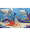 Finding Dory Disney Pixar Peel And Stick Wall Mural For Kids Room Transformation With Ocean Life Adventure Easy Spray And Stick Installation 10.5 Feet By 6 Feet Reusable Removable Wall Decor with colorful ocean scene
