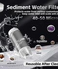 Brass Inline Sediment Filter For Washing Machines, Showers, And Wells, Reusable 40 Micron Water Filter That Traps Sand And Rust