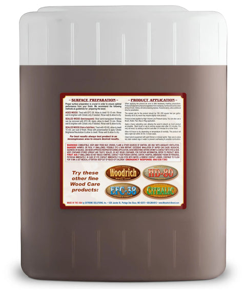 Hands Down The Best Deep Timber Oil And Wood Stain For Exterior Decks Fences And Cabin Siding In Western Cedar in five-gallon container.