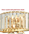 Gold Crystal Wall Sconce With Beveled Prisms Dimmable 2 Light Premium Vibe Wall Lighting for Bedroom and Living Room close-up