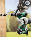 Kickass 36V Brushless Cordless Drill Delivering 155 Nm Torque With Reactive Force Control Tech drilling through wood.