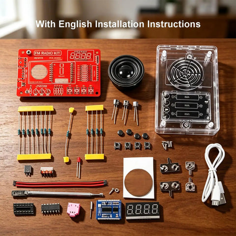 Hands On DIY FM Radio Soldering Kit For Electronics Learning Solder Practice Essentials Build A Functional FM Radio Speaker