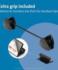 Document Holder For Typing On Laptops And Monitors With Flexible Gooseneck Copyholder Clip On Typing Stand Compact Desk Paper Holder Black 9.75 Inch Wide Built For On The Go Use And Easy Positioning extra grip included