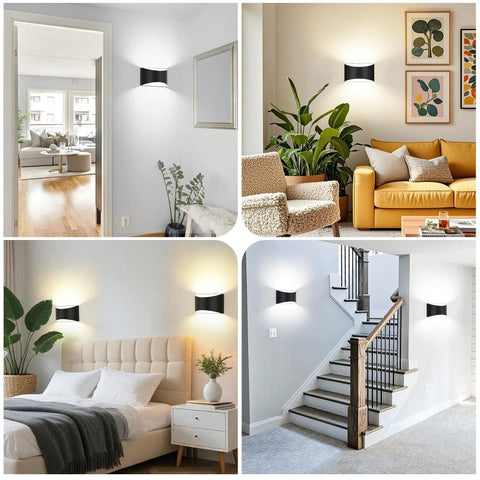 Dope Battery Operated Wall Sconces Set Of 2 With 8000mAh Rechargeable Battery Remote And Touch Dimmer illuminating various rooms.