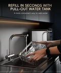 Top Shelf Nugget Ice Maker Countertop Unit Cranks Out 44 Pounds Daily With Seamless App Control And A Sleek Smart Full Color Panel filling pull-out water tank.